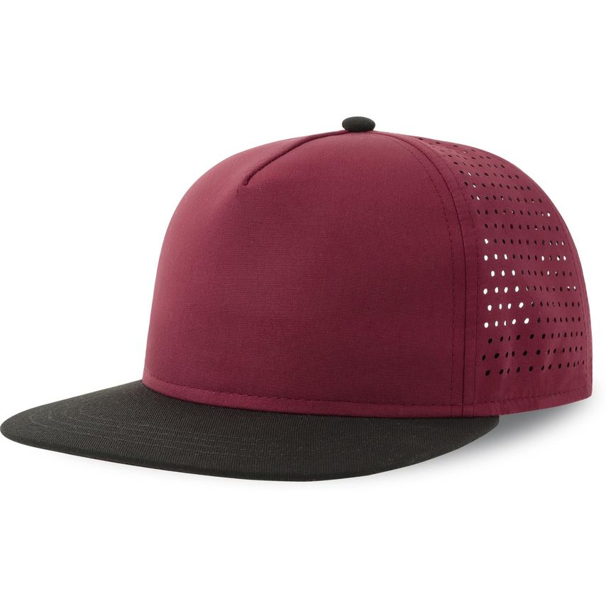 Atlantis Bank Five S Recycled Snap Back Cap Burgundy/Black One Size