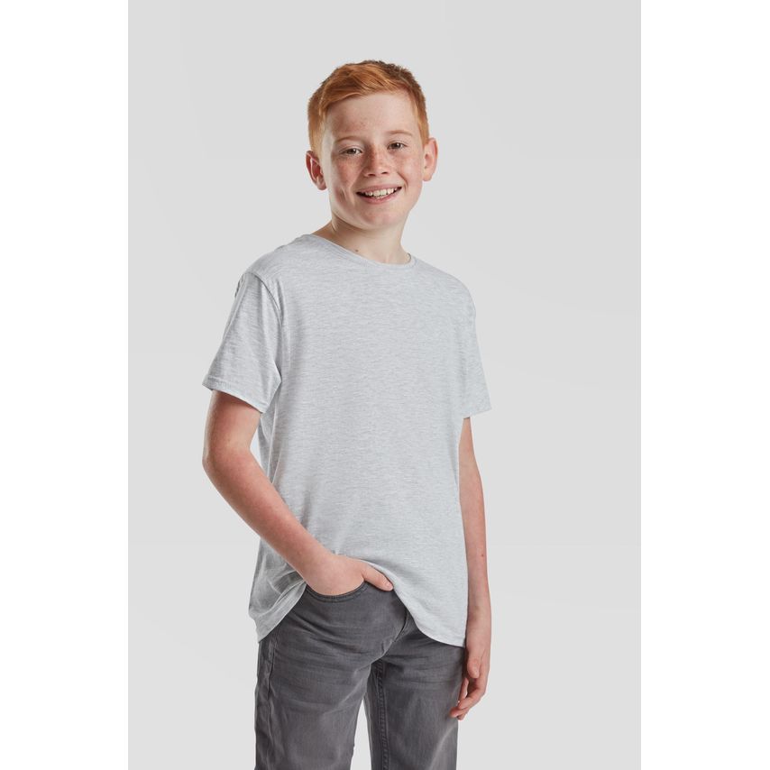 Fruit Of The Loom Youth Iconic 150 T-Shirt Heather Grey 7-8yr (128cm)