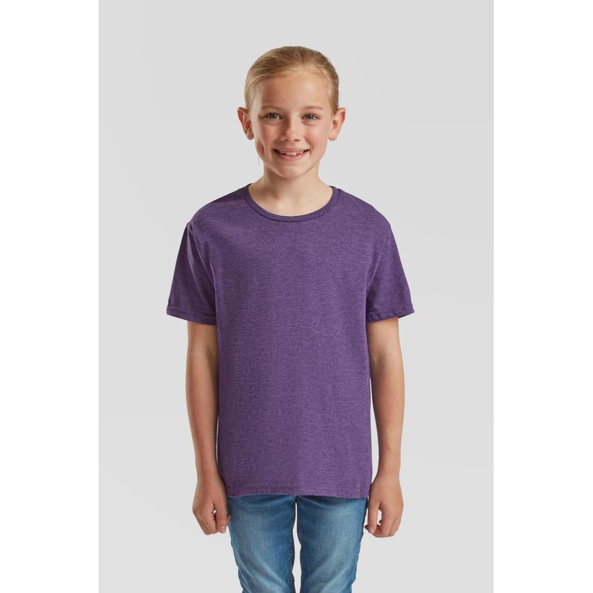 Fruit Of The Loom Youth Iconic 150 T-Shirt Heather Purple 9-11yr (140cm)