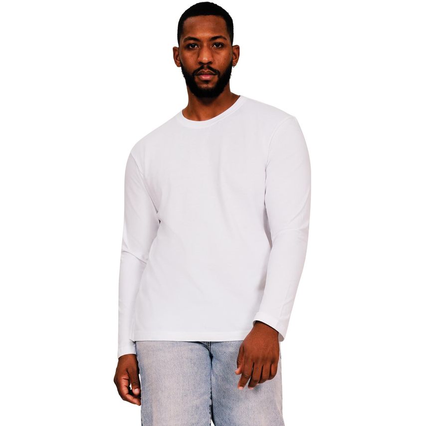 Casual Classics Casual Ringspun 150 Long Sleeve T-Shirt White XL