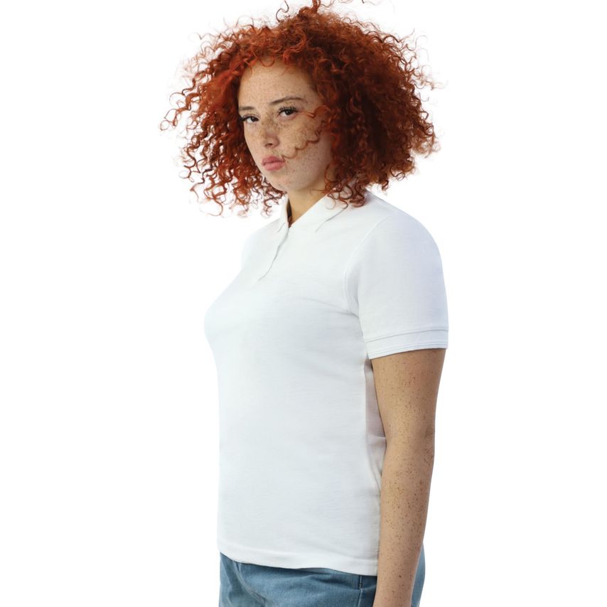 Absolute Apparel EleganT-Shirt Ladies Fitted Polo Shirt White 26 28