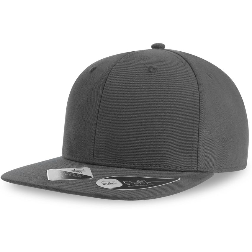 Atlantis James Six Panel Recycled Polyester Snapback Dark Grey One Size
