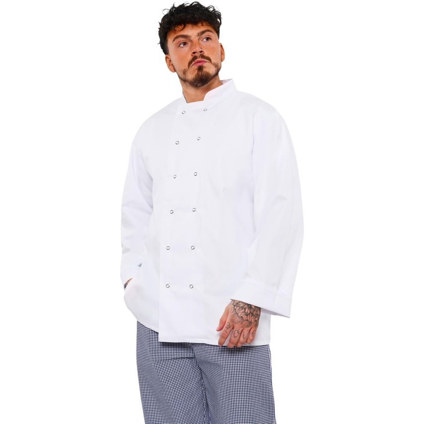 BonChef Danny Long Sleeve Chef Jacket Unisex White XL
