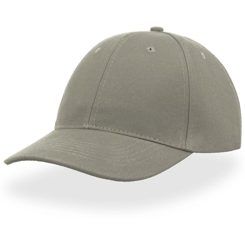 Atlantis Liberty Six Brushed Cotton 6 Panel Cap Light Grey One Size