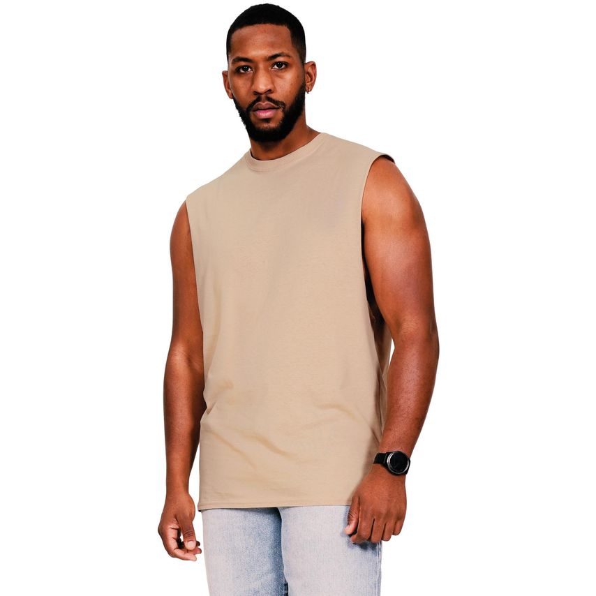Casual Classics Casual Ringspun Core 150 Droparm Raw Edge Tank Sand 3XL