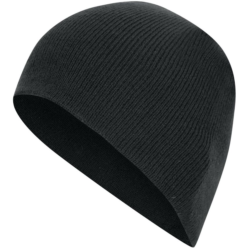 Cap Knitted Ski without Turn Up Black One Size