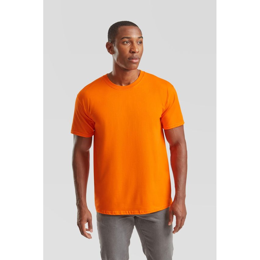 Fruit Of The Loom FotL Iconic 195 Ringspun Premium T-Shirt Mens Orange S