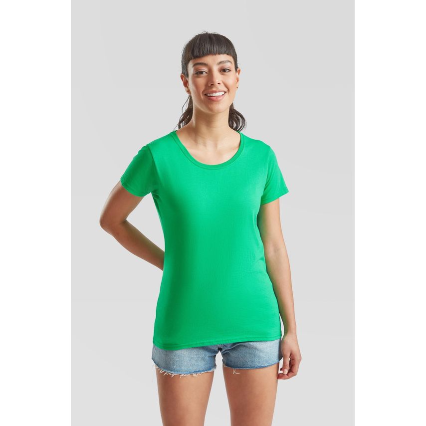 Fruit Of The Loom Fotl Valueweight T-Shirt Ladies Kelly Green M