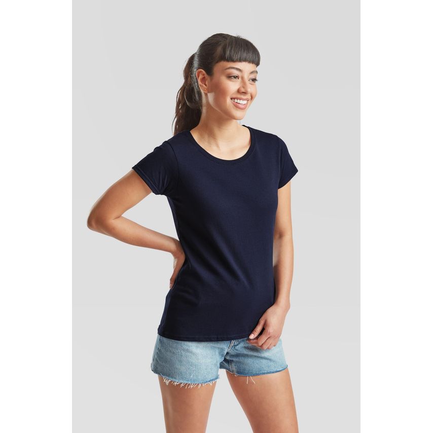 Fruit Of The Loom Fotl Valueweight T-Shirt Ladies Deep Navy L