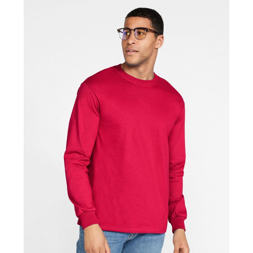 Gildan Ultra L/S T-Shirt Red 4XL