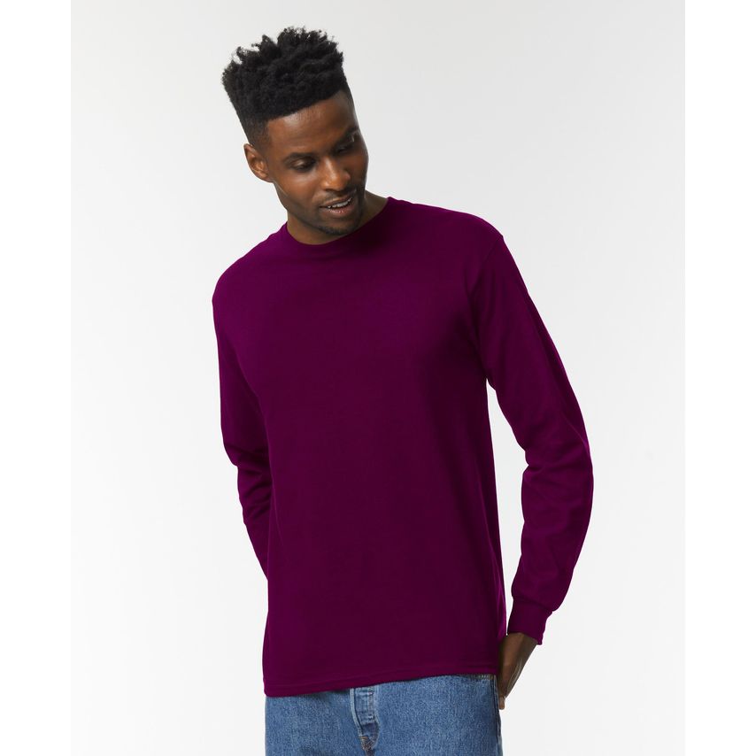 Gildan Ultra L/S T-Shirt Maroon 3XL