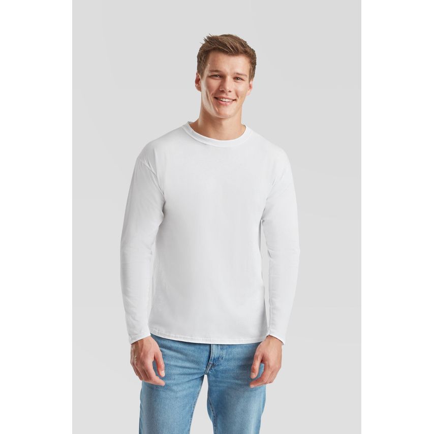 Fruit Of The Loom L/S Original T-Shirt White M