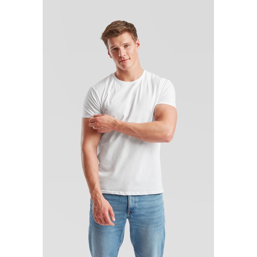 Fruit Of The Loom FotL Iconic 150 T-Shirt Mens White 5XL