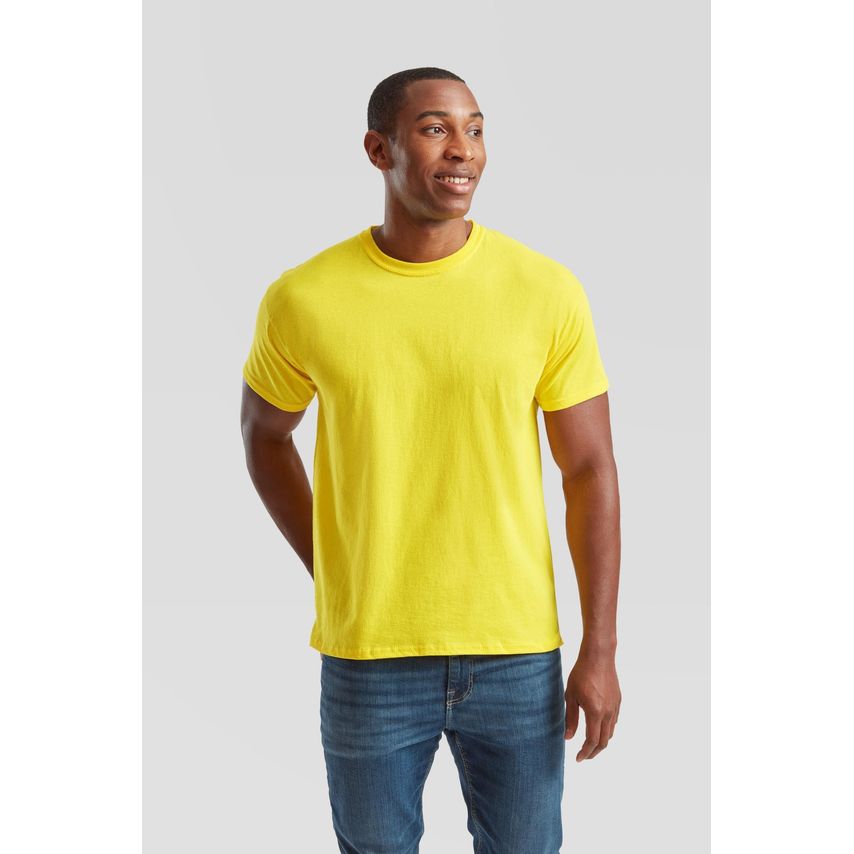 Fruit Of The Loom Fotl Original T-Shirt Mens Yellow XL
