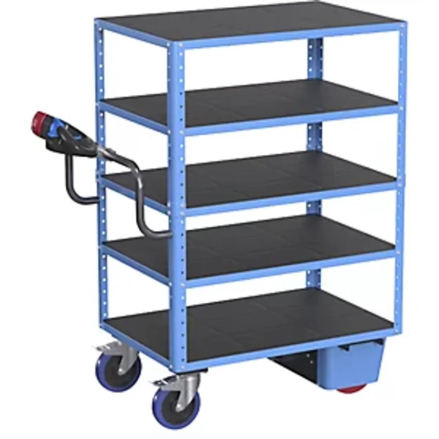 EUROKRAFTpro CustomLine Shelf Truck with Electric Drive 5 Shelves Fully Elastic