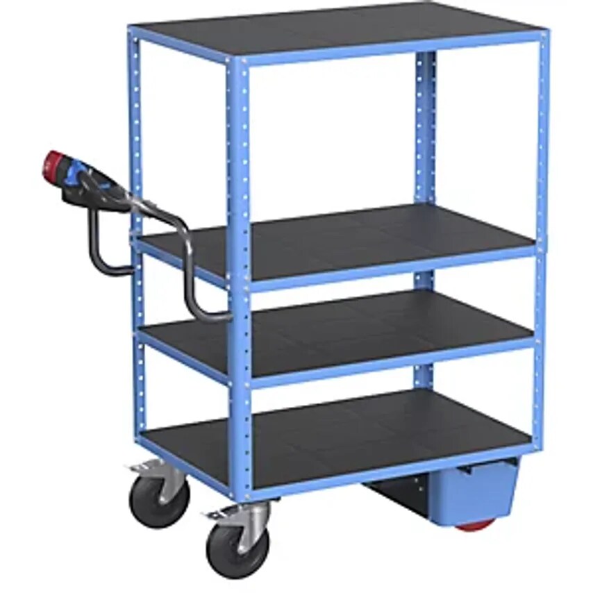 EUROKRAFTpro CustomLine Shelf Truck with Electric Drive 4 Shelves Fully Elastic