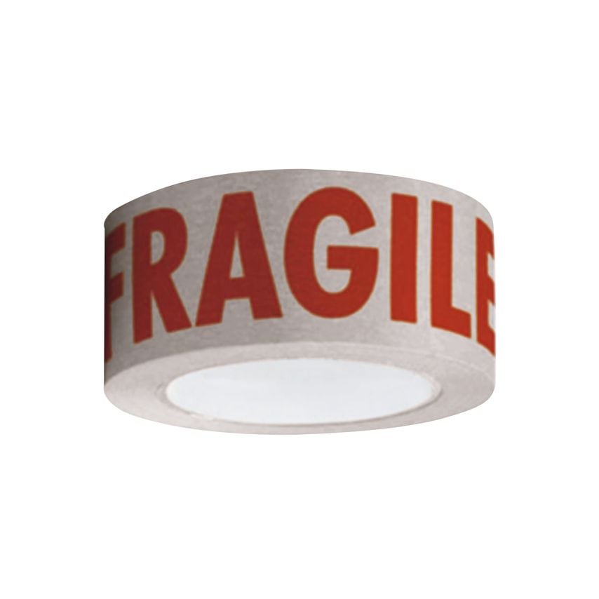 50mmx50m Self Adhesive Paper Tape Printed Fragile (Pack of 6) - SAP5050FR