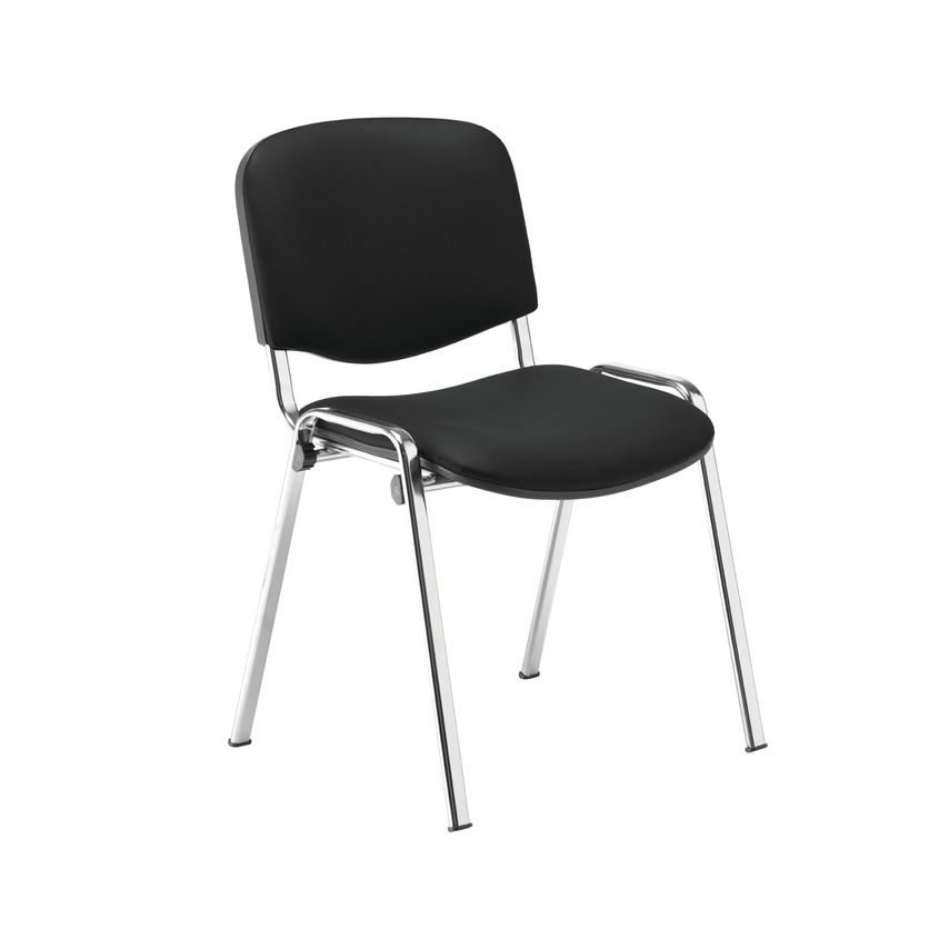 Jemini Ultra Multi-Purpose Stacking Chair Polyurethane Black/Chrome - KF72907