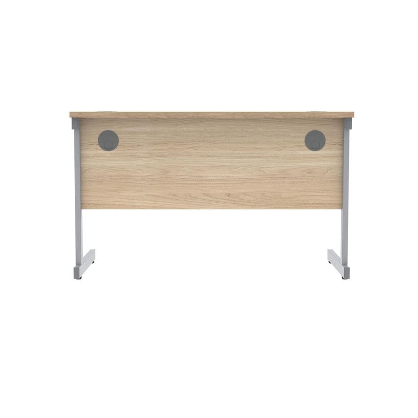 Polaris Rectangular Single Upright Cantilever Desk 1200x600x730mm Canadian Oak/S