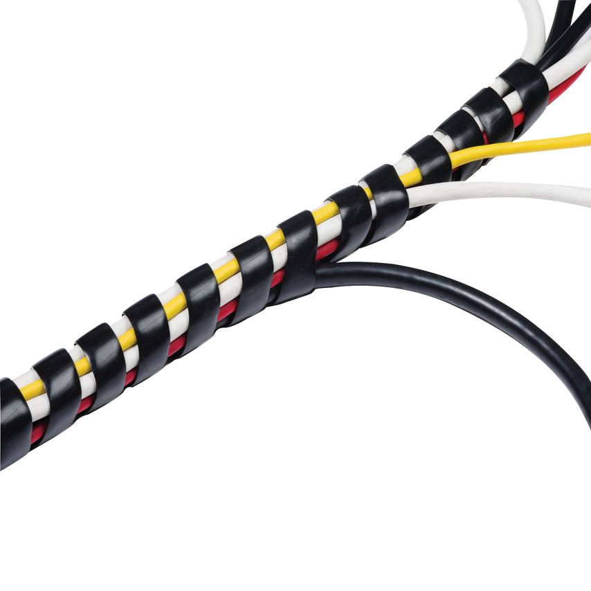 D-Line Cable Tidy Spiral Wrap 2.5m Black (Expands From 14mm to 40mm) - CTW2.5B