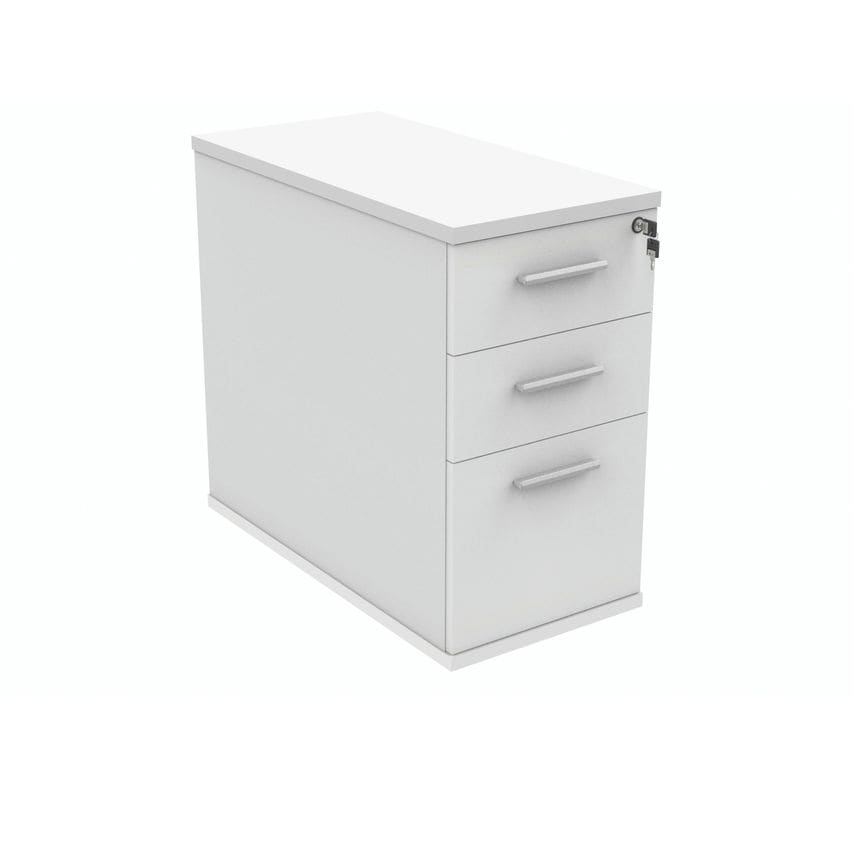 Polaris 3 Drawer Desk High Pedestal 404x800x730mm Arctic White - KF78023