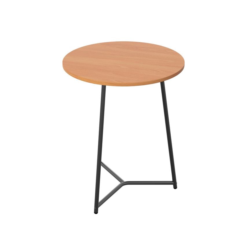 Jemini Trinity Mid Table 600x600x735mm Beech/Black - KF823421