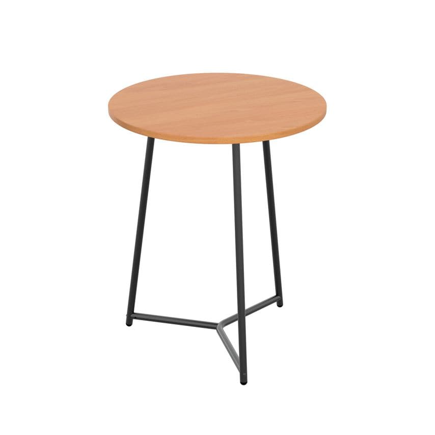 Jemini Trinity Mid Table 800x800x735mm Beech/Black - KF823636