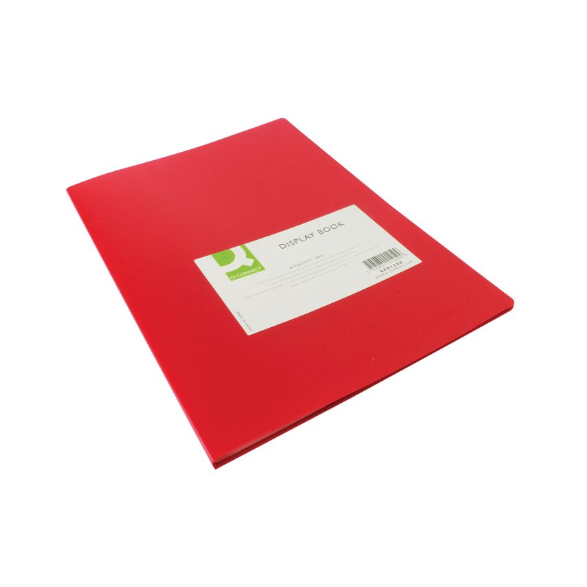 Q-Connect Polypropylene Display Book 20 Pocket Red - KF01250