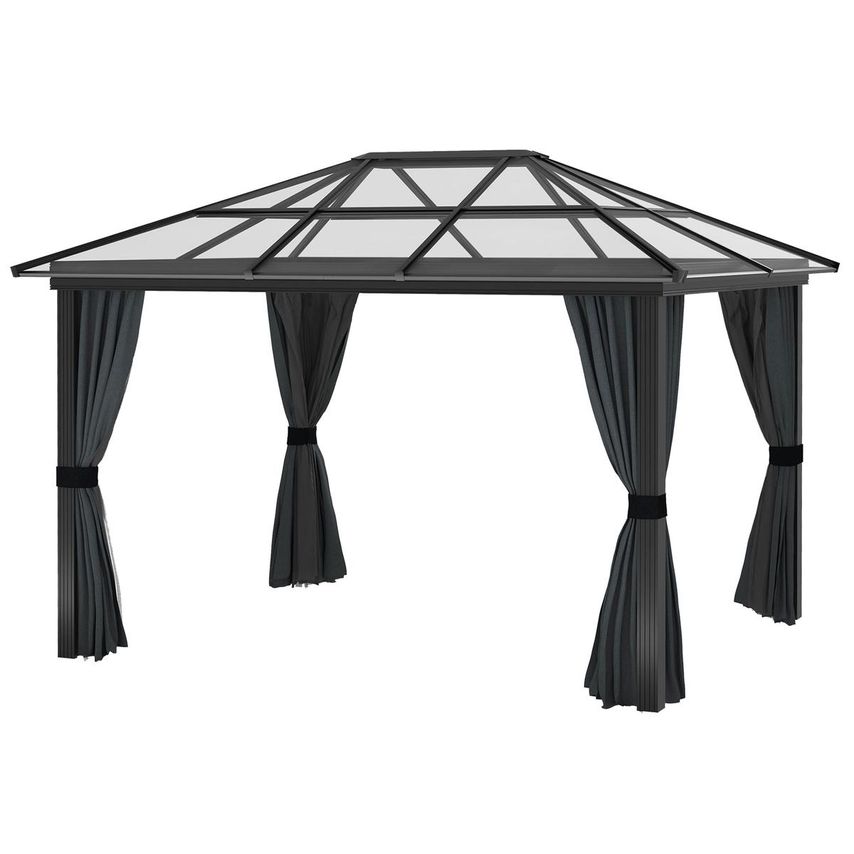Aluminium Hardtop Gazebo Canopies with Polycarbonate Roof and Sidewalls