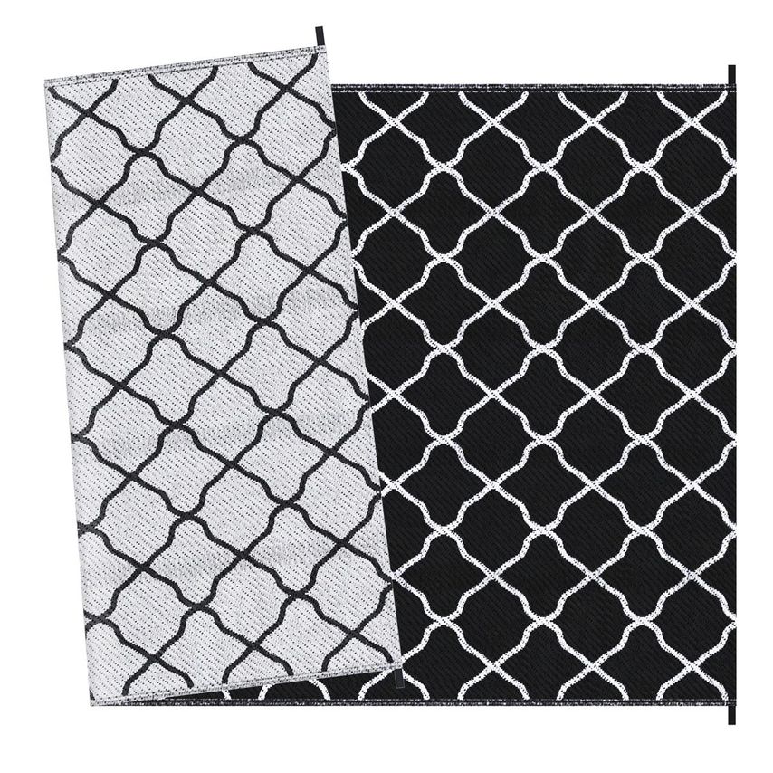 Outsunny Reversible Outdoor Rug with Carry Bag for RV Camping Beach 182 x 274cm