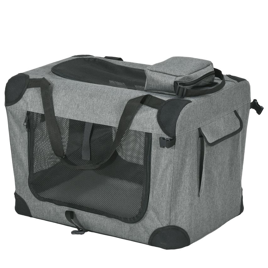 Folding Pet Carrier Bag House with Cushion Storage
