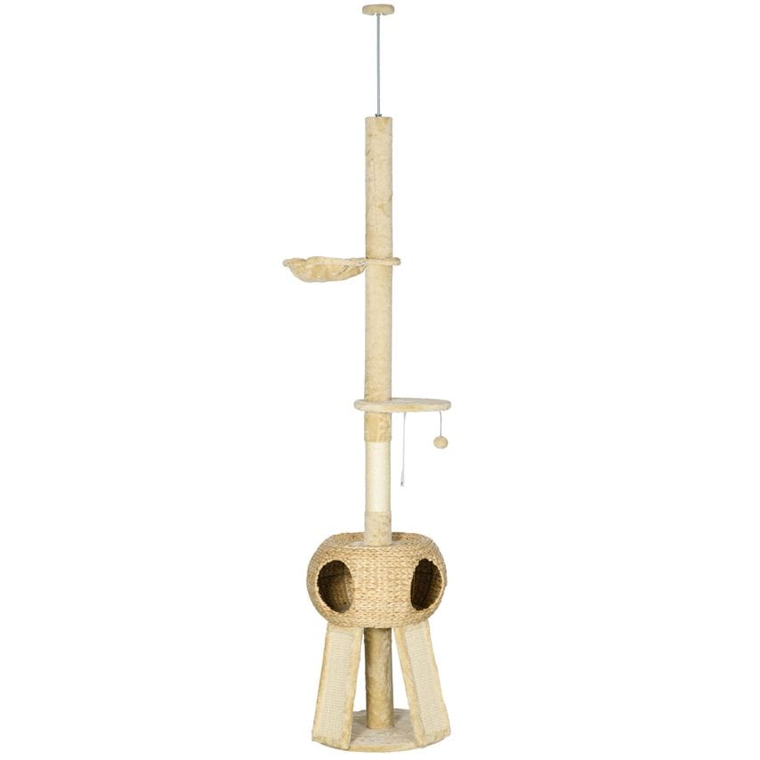 Cat Tree Towers with Scratching Post, Cat House and Ball Platform