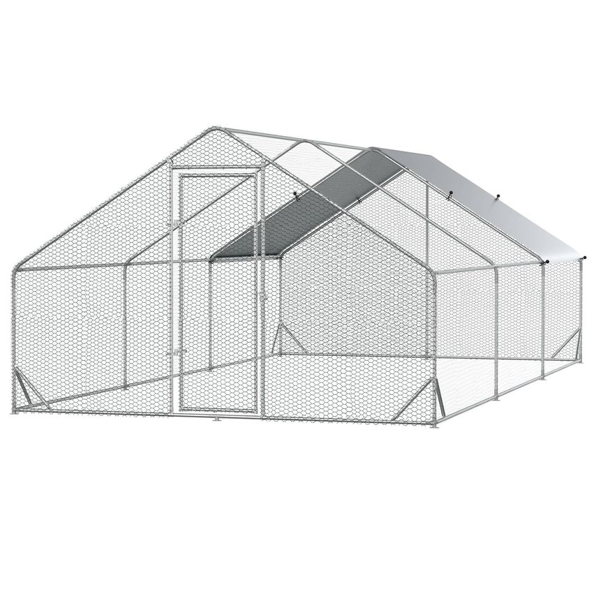 Walk-In Galvanised Chicken Coop with Cover