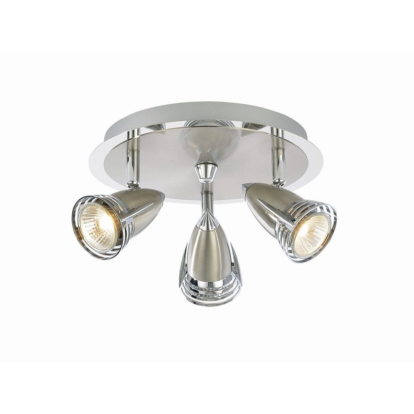 Forum ElARA 3 Light Bathroom Spot Light Satin Nickel IP44
