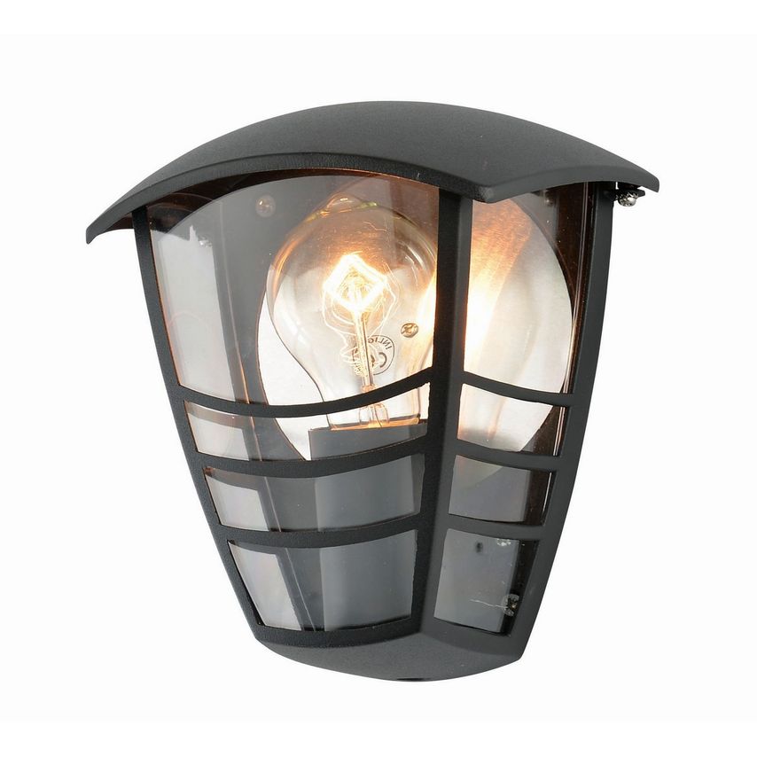 Forum Lighting Perdita Flush Outdoor Wall Lantern Black IP44