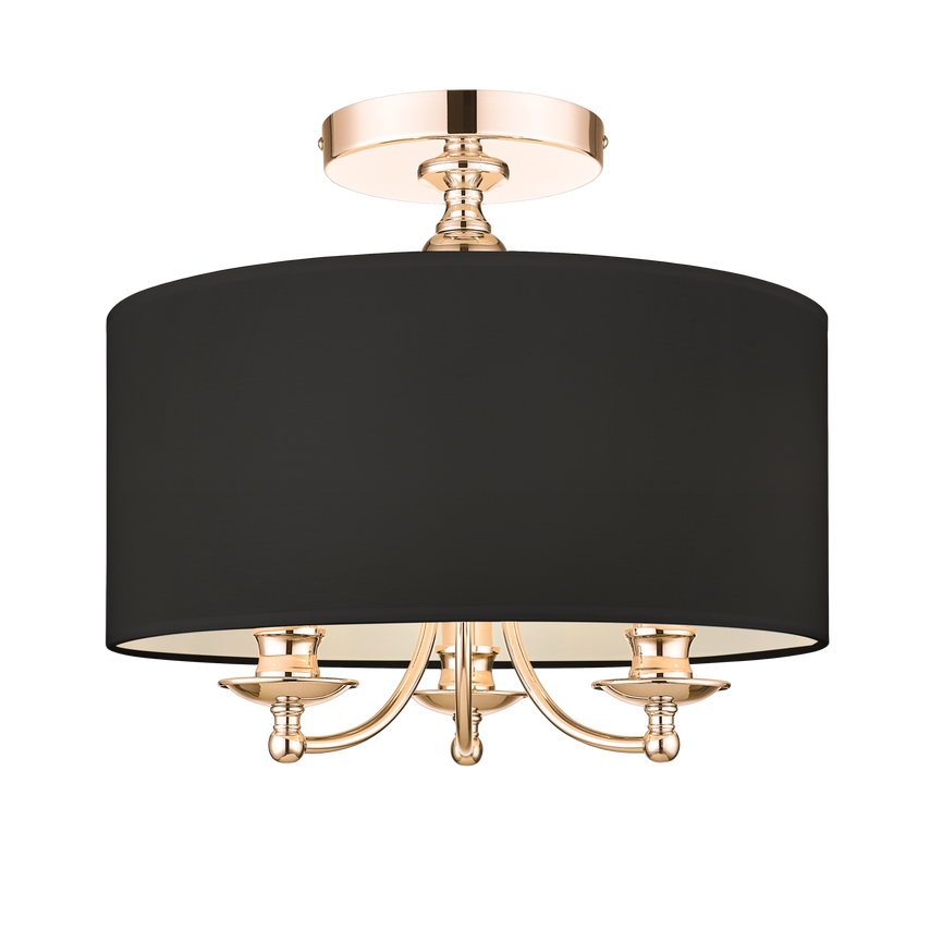 Cosmo Lighting ABU DHABU3 Light Cylindrical Ceiling Light Gold E14
