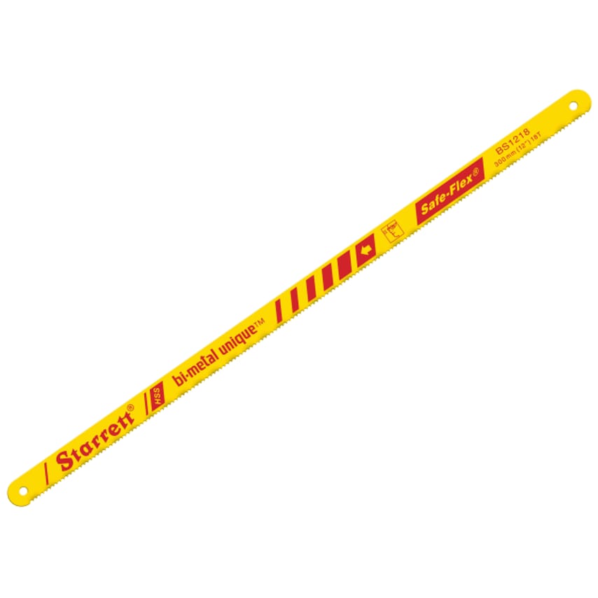 Starrett Bi-Metal Unique Safe-Flex Hacksaw Blade 300mm(12") x 18 TPI - Pack of 2