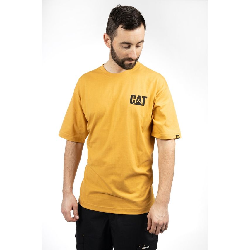 Caterpillar Trademark Mens Tee Mustard - L
