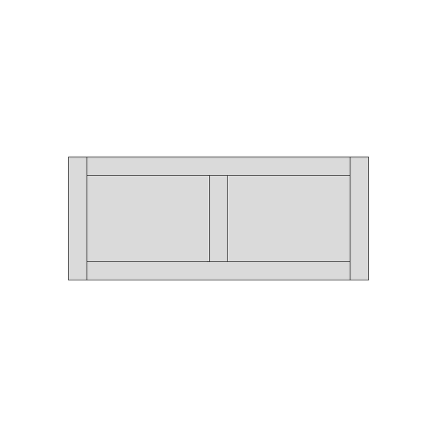 OS Doors Athlone Magnolia 18mm 2 Panel Headboard 4ft