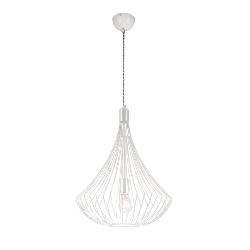 Lamkur Lighting Wire Frame Pendant Ceiling Light - White