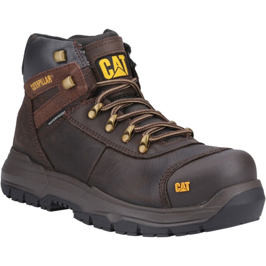Caterpillar Brown Pneumatic 2.0 Safety Boots for Male - 12