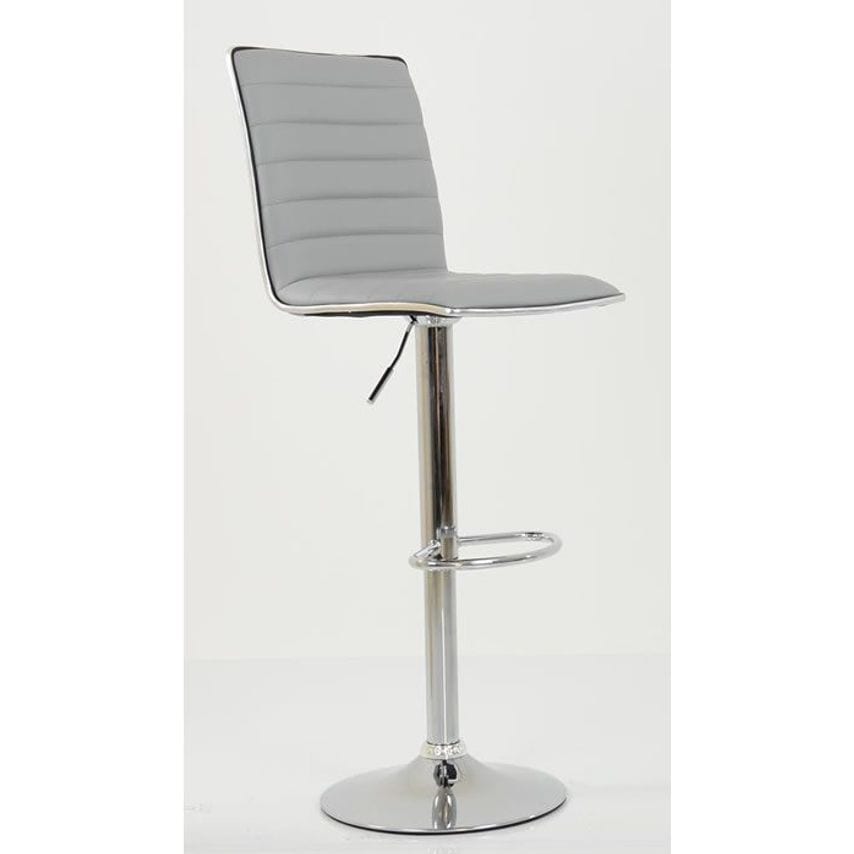 Ace & K Crispi Breakfast Bar Stool Grey Silver Trim Height Adjustable