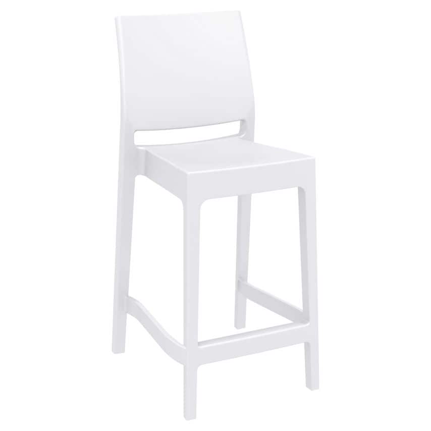 Ace & K Spek Mid Height Bar Stool 65 - White (Suitable for Outdoor)