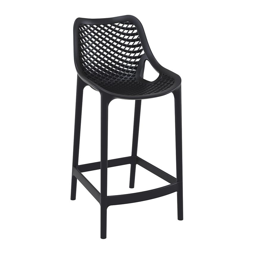 Ace & K Spyro Mid Height Bar Stool 65 - Black
