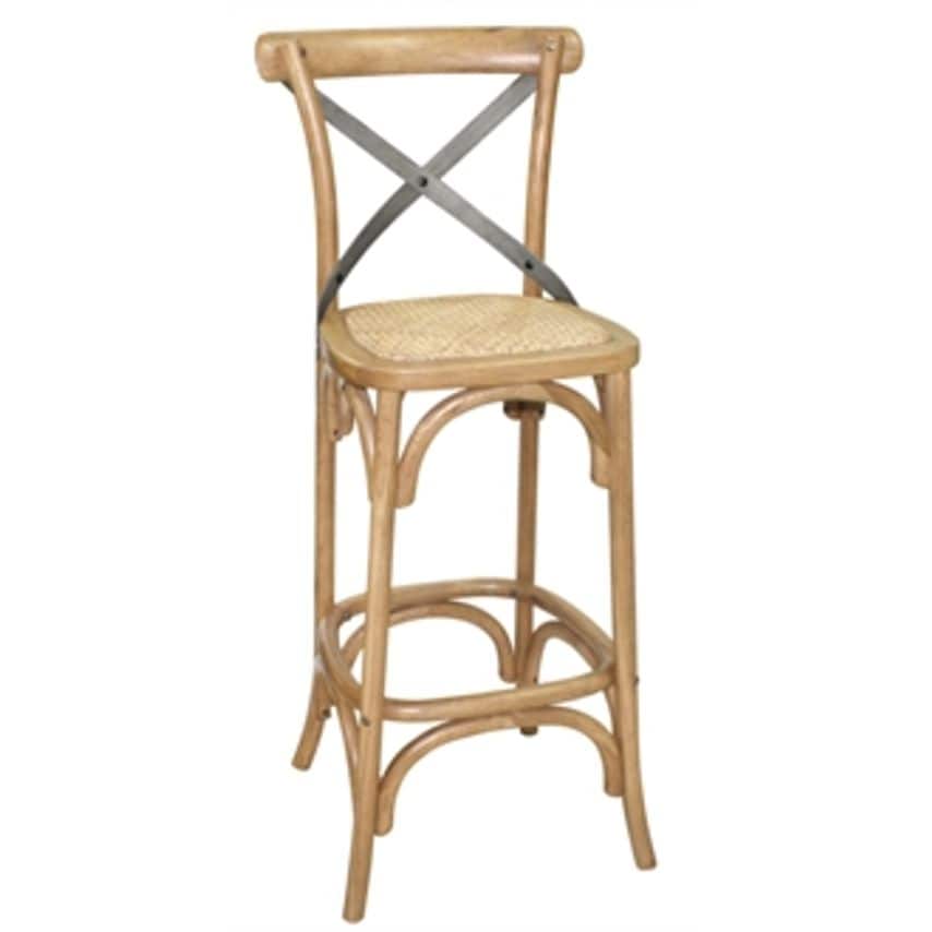 Ace & K Heidi Oak Barstool Rattan Pad