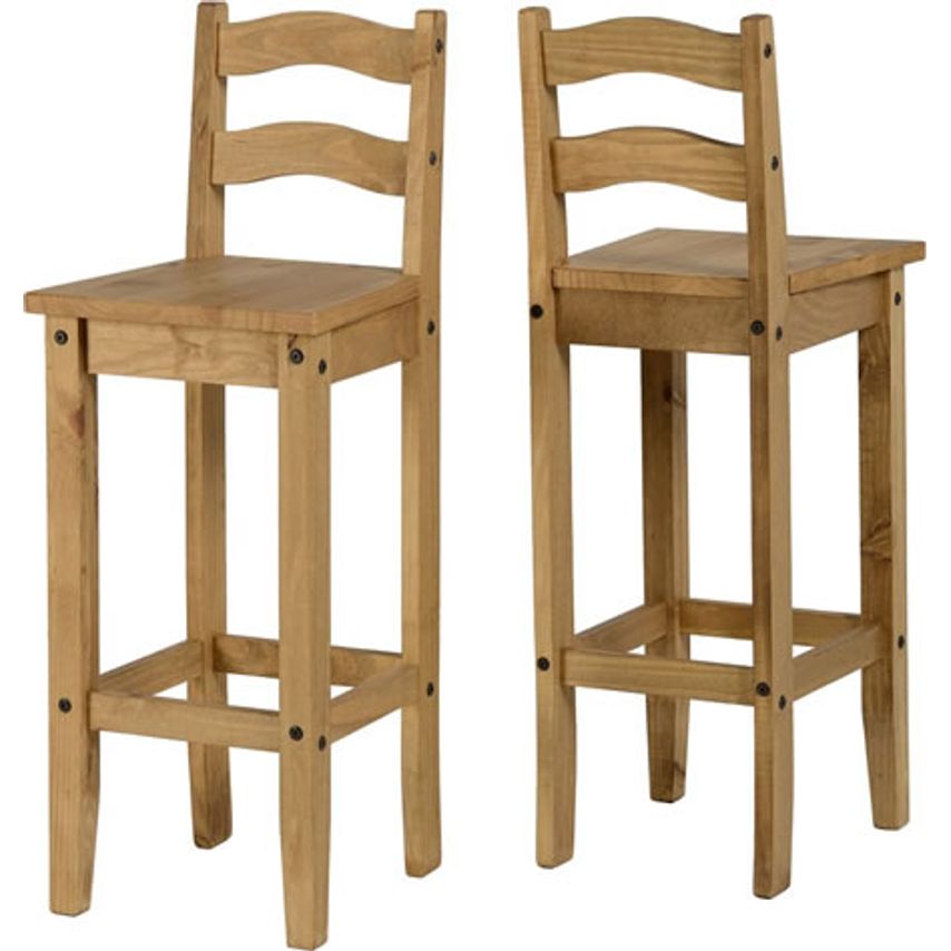 Ace & K Corisry Waxed Pine High Bar Stool