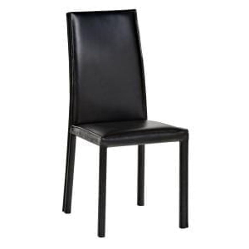 Ace & K Lasita Bonded Leather Chairs Black Cream Brown