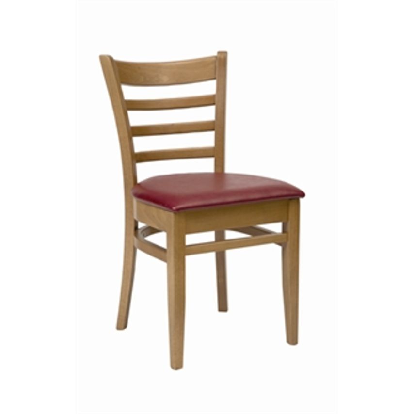 Ace & K Dalia Oak Frame Chair Red Pad