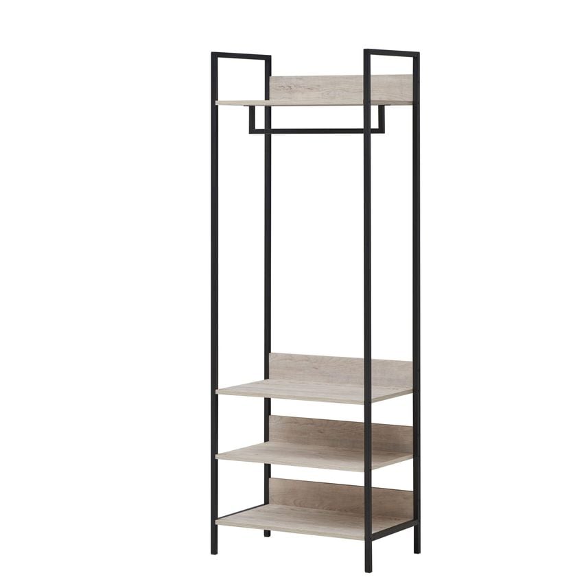 Ace & K Kahra Open Wardrobe with 4 Shelves Ash Oak