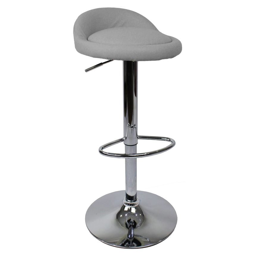 Ace & K Gaor Adjustable Grey Breakfast Bar Stool - Faux Leather